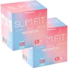 Kit 2 Frascos Slim Fit Suplemento Alimentar Natural Original Café Verde Psyllium Laranja Moro Fibras 240 Cápsulas Natunéctar
