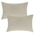 Kit 2 fronha 3 abas - 50 x 70 - bege porcelana - bom sono