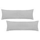 Kit 2 fronha body pillow - 40 x 130 - slim zinc - bom sono