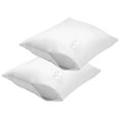 Kit 2 Fronha Capa Travesseiro Impermeável Com Zíper Anti-ácaro Não Faz Barulho 100% Poliéster Branco