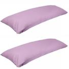 Kit 2 Fronha De Travesseiro De Corpo Mega 100% Algodão 1,38m X 45cm Lilas Kit 2 Fronha De Travesseiro De Corpo Mega 100% Algodão 1,38m X 45cm Lilas