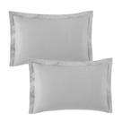 Kit 2 Fronhas 3 Abas 4cm Altenburg Toque Acetinado Aveludado 50cm x 70cm Slim Zinc