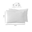 Kit 2 Fronhas 40cm x 60cm Kids Malha 100% Algodão Lisa Branca Arrumadinho Enxovais