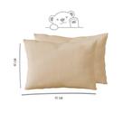 Kit 2 Fronhas 40cm x 60cm Kids Malha 100% Algodão Lisa Nude Arrumadinho Enxovais
