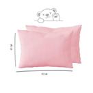 Kit 2 Fronhas 40cm x 60cm Kids Malha 100% Algodão Lisa Rosa Arrumadinho Enxovais