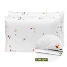 Kit 2 Fronhas 70cmx50cm Com Zíper Percal 180 Fios Estampado