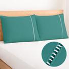 Kit 2 Fronhas com Ponto Palito 70cmx50cm Percal Flex 400 Fios Toque Macio