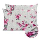 Kit 2 Fronhas Estampadas 70x50cm C/ Zíper 400 Fios Toque Acetinado Percal Flex