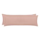 Kit 2 Fronhas Super Body Pillow Acetinado Altenburg 50X145cm Cor:Rosa Lunar