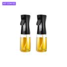 Kit 2 Galheteiros Spray 220ml Galheteiro Borrifador Cozinha Vidro Pulverizador Culinário Azeite Vinagre