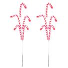 Kit 2 Galho Bengala Candy Vermelho Branco Arvore Natal 50Cm