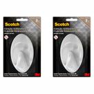 Kit 2 Gancho Adesivo Grande 3M Scotch Fixação Permanente Suporta até 3 kg