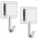 Kit 2 Gancho Cabide Cabideiro Suporte Porta Toalha de Rosto de Parede Banheiro 3M Cromado Arthi