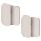 Kit 2 Ganchos de Parede Adesivo Cabideiro 8,5cm Porta Toalha Ganchinhos Pendurar OU Eleve Bege