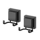 Kit 2 Ganchos Duplo com Ventosa Multiuso para Banheiro Lavanderia Cozinha Preto Fosco Future Kit 2 Ganchos Duplo com Ventosa Multiuso para Banheiro Lavanderia Cozinha Preto Fosco Future