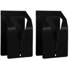 Kit 2 Ganchos Inox Preto 5x8cm Pendurador de Toalha Mini Organize Masutti Copat