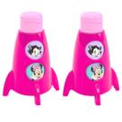 Kit 2 Garrafa de Foguete Infantil Giratória da Minnie Plasútil