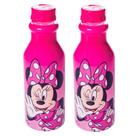 Kit 2 Garrafa Squeeze com Estampa Minnie Vintage 500ml Rosa