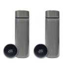 Kit 2 Garrafa Térmica Aço Inox Termômetro Digital Led 500ml Kit 2 Garrafa Térmica Aço Inox Termômetro Digital Led 500ml
