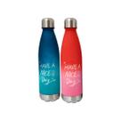 Kit 2 Garrafa Térmica Inox 740ml Academia Trabalho Equeeze Passeio Esportiva Portátil Rosqueável