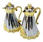 Kit 2 Garrafa Térmica Inox Luxo Prateado E Dourado Princesa Kit 2 Garrafa Térmica Inox Luxo Prateado E Dourado Princesa