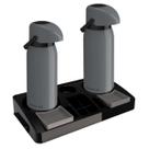 Kit 2 Garrafa Térmica Verona 1,8 L Cinza + 1 Bandeja Organizadora Servire 2