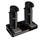 Kit 2 Garrafa Térmica Verona 1,8 L Preta + 1 Bandeja Organizadora Servire 2