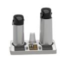 Kit 2 Garrafa Térmica Verona 1L e 1,8L Inox + 1 Bandeja Organizadora Servire 2