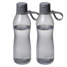 Kit 2 Garrafas De Água Squeeze Fitness Com Tampa Abre Fácil 1 Litro Academia Escola -