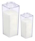 Kit 2 Garrafas geladeira Caixa de Leite transparente 500ml