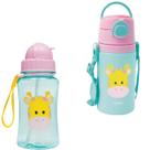 Kit 2 Garrafas Infantil Buba Antivazamento Canudo de Silicone Bebê Menina Térmica Escolar Passeio