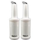 Kit 2 Garrafas Plásticas Store'n Pour 1L Branca Licores Xarope Bar Restaurante