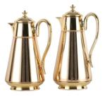 Kit 2 Garrafas Térmicas De Mesa Em Inox Dourada La Francesa
