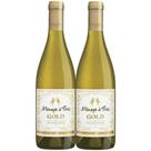 Kit 2 Garrafas Vinho Branco Menage A Trois Gold Chardonnay 750ml
