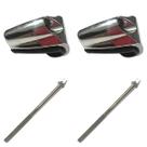 Kit 2 Garras Bumbo Cromado 12.2 + 2 Parafusos 110mm x 6mm