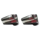 Kit 2 Garras Para Bumbo Metal Cromado com Base Borracha 12.2
