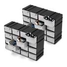 Kit 2 Gaveteiro 32 Gavetas Divisórias Pequeno Preto Anzol Pescaria Eletronicos Caixa Organizadora