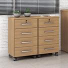 Kit 2 Gaveteiros 4 Gavetas com Rodízios e Chave Gávea Kit 2 Gaveteiros 4 Gavetas com Rodízios e Chave Gávea