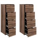 Kit 2 Gaveteiros Arquivo 4 Gavetas para Pastas Suspensas Kuadra Espresso Móveis Kit 2 Gaveteiros Arquivo 4 Gavetas para Pastas Suspensas Kuadra Espresso Móveis