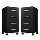 Kit 2 Gaveteiros Escritório Chave e Rodízios 4 Gavetas Gávea Kit 2 Gaveteiros Escritório Chave e Rodízios 4 Gavetas Gávea