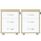 Kit 2 Gaveteiros Executivo 3 Gavetas com Rodinhas e Chave para Escritório Kit 2 Gaveteiros Executivo 3 Gavetas com Rodinhas e Chave para Escritório