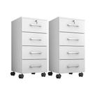 Kit 2 Gaveteiros Para Escritório Gávea Com Chave Branco Fosco - Móveis Leão Kit 2 Gaveteiros Para Escritório Gávea Com Chave Branco Fosco - Móveis Leão