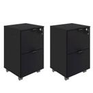 Kit 2 Gaveteiros Volante 2 Gavetas para Pastas Kugv42 Kuadra Espresso Móveis Kit 2 Gaveteiros Volante 2 Gavetas para Pastas Kugv42 Kuadra Espresso Móveis