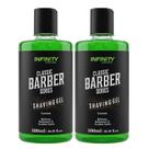 Kit 2 Gel Barbear Shaving Gel Infinity Looks Lemon 500ml