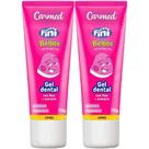 Kit 2 Gel Dental Carmed Fini Beijos Flúor + Anticárie 70g Cada