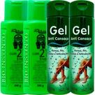 Kit 2 Gel Detonador com 21 Ervas + 2 Gel Anti Cansaço Pernas Pés Costas e Articulações