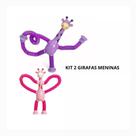 Kit 2 Girafas Pop It Tubo Led Brinquedo De Puxar Colorido MENINA