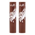 Kit 2 Gloss Stick Baton Labial Marrom Sabor Chocolate ao Leite Collab Vult 2g