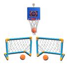 Kit 2 Golzinho Trave Futebol Infantil + Cesta De Basquete + Bola