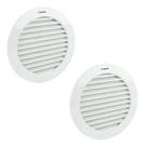 Kit 2 Grades De Ventilação Plástica 200mm Para Exaustor